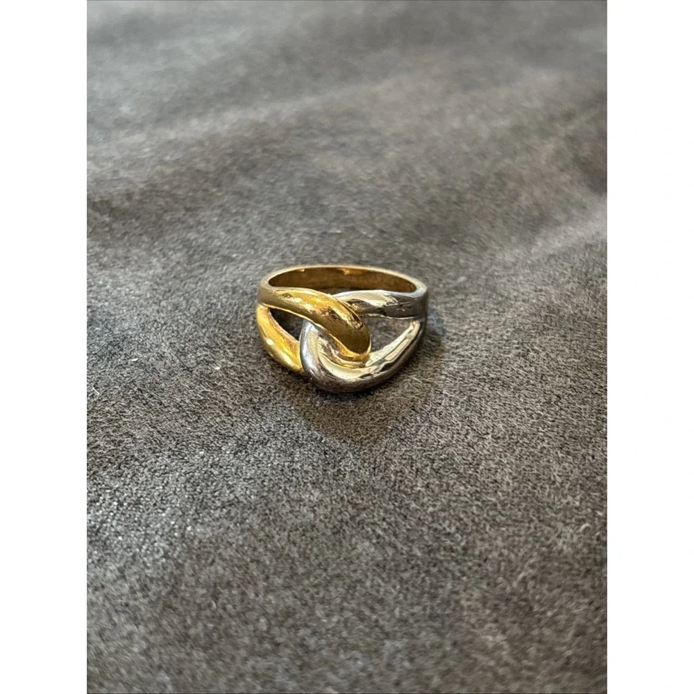 Gold & Silver Interlocking Ring Size 9